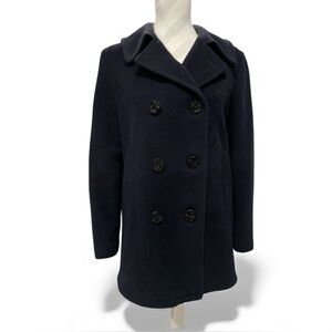 Vintage Eddie Bauer Women's Navy Wool Peacoat Size 12